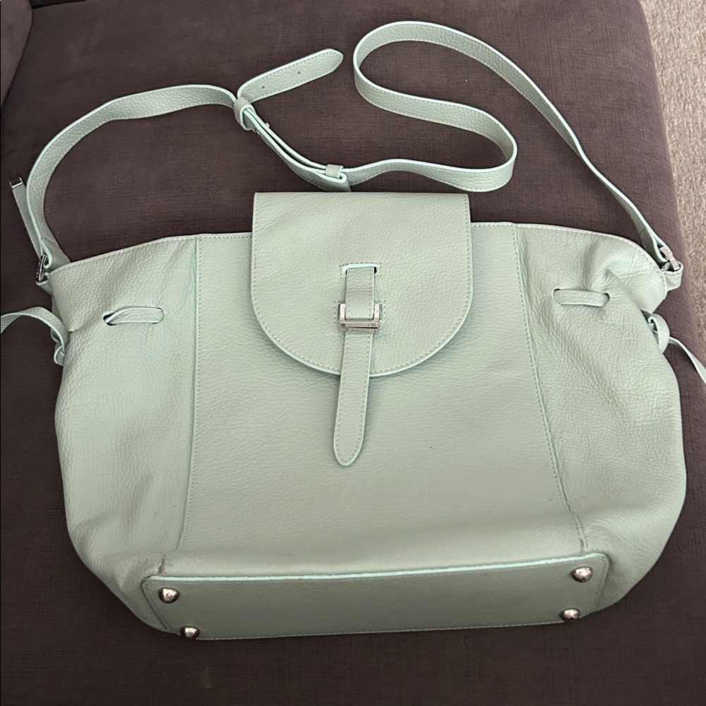 Meli Melo Medium Taupe light Green crossbody/shoulder Bag